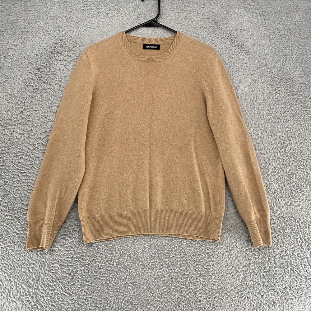 Naadam 100% Cashmere Sweater Womens Small‎ Beige Knit Quiet Luxury Capsule